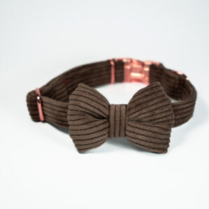 Obroża sztruksowa – Chocolate