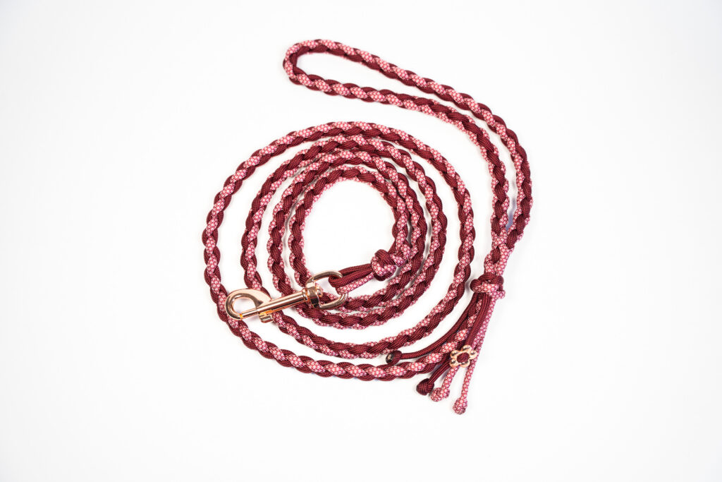 Smycz miejska pleciona paracord – personalizowana