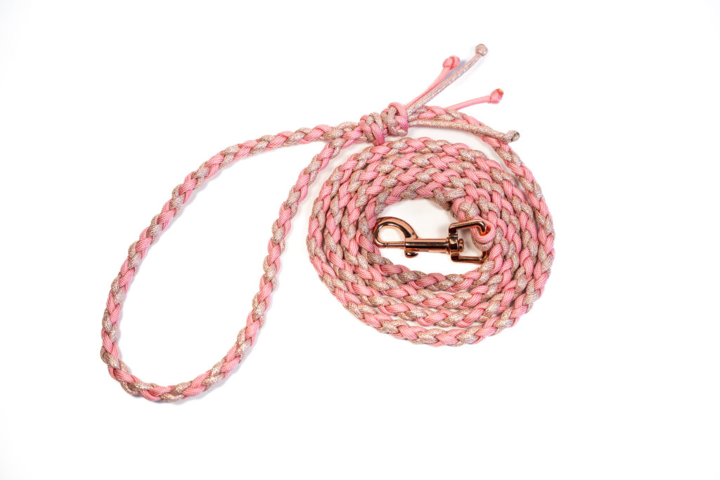 Smycz miejska pleciona paracord – personalizowana