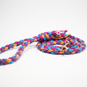 Smycz miejska pleciona paracord – personalizowana