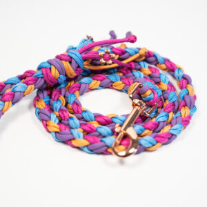 Smycz miejska pleciona paracord – personalizowana