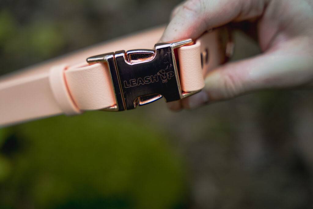 Obroża na klamrę BioThane® – Peach