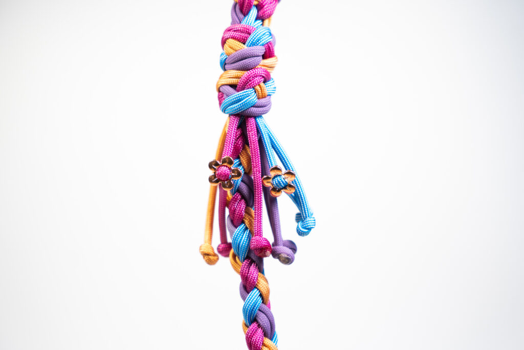 Smycz miejska pleciona paracord – personalizowana