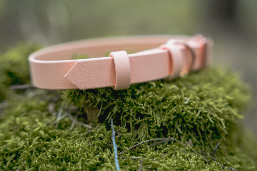 Obroża na sprzączkę BioThane® – Peach