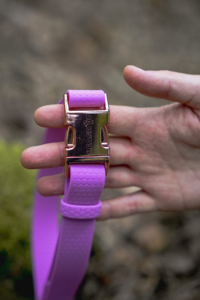 Obroża na klamrę HEXA – Lilac