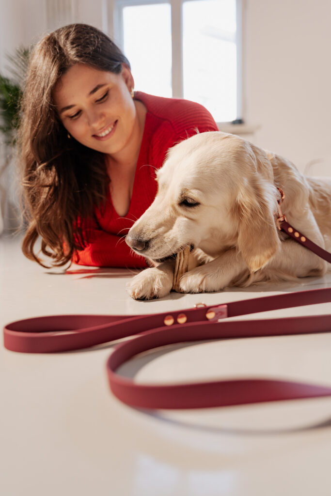 Smycz przepinana BioThane® – Red Wine