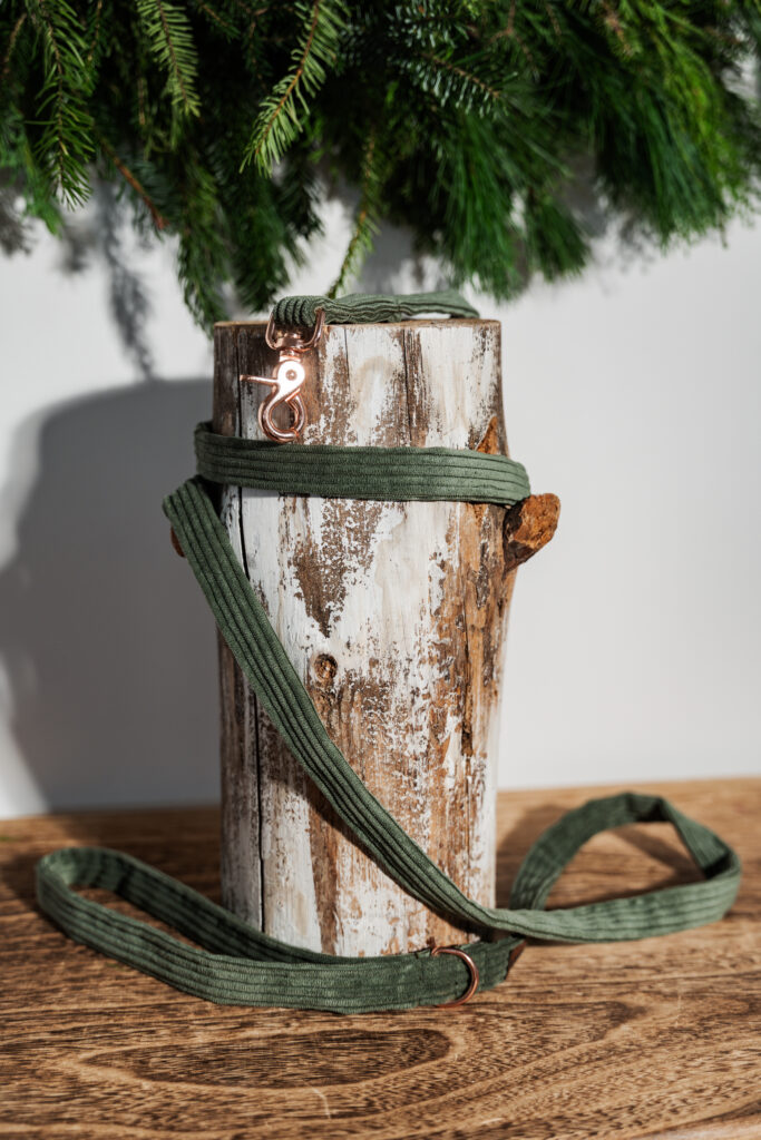 Smycz miejska sztruksowa – Evergreen