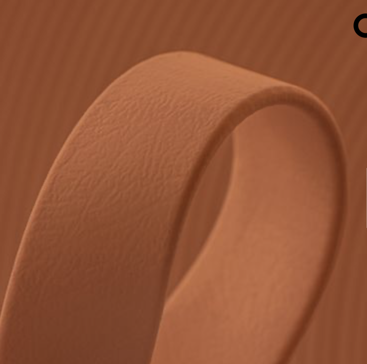 Obroża półzaciskowa BioThane® – Brown Sugar